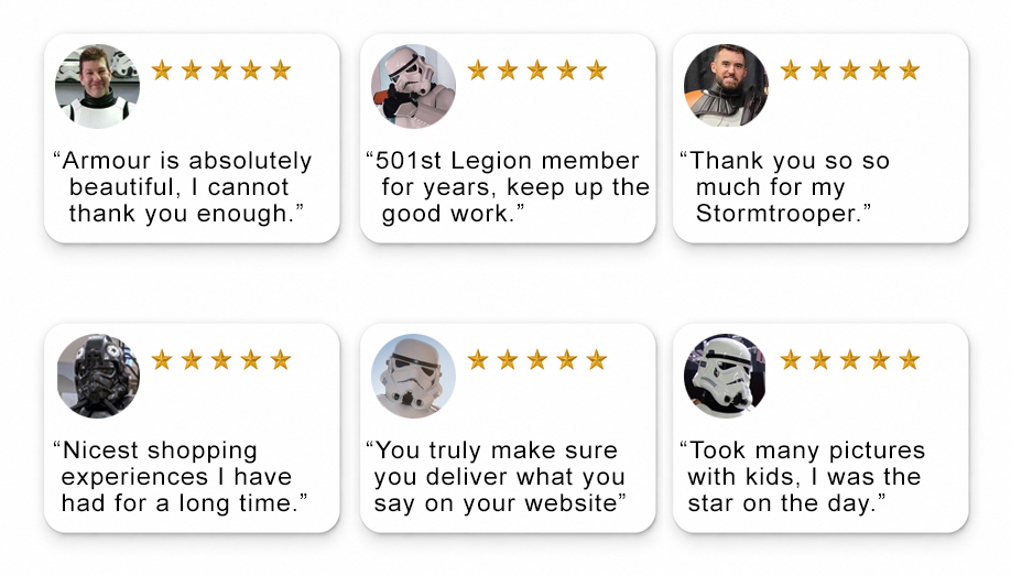 Stormtrooper customer celebration